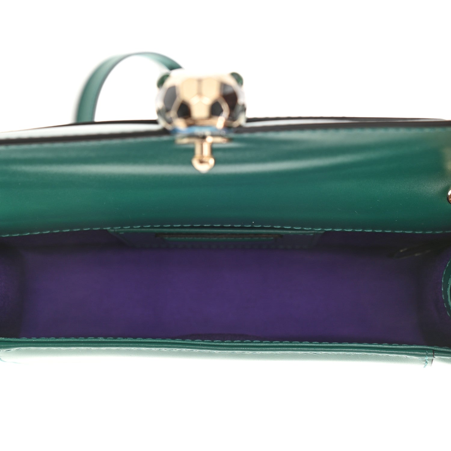 Bulgari Calfskin Serpenti Forever Crossbody Bag Emerald Green 5 of 7