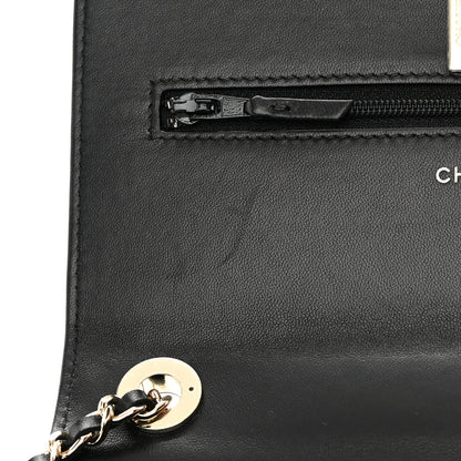 Chanel Lambskin Quilted Trendy CC Wallet On Chain WOC Black 13 of 14