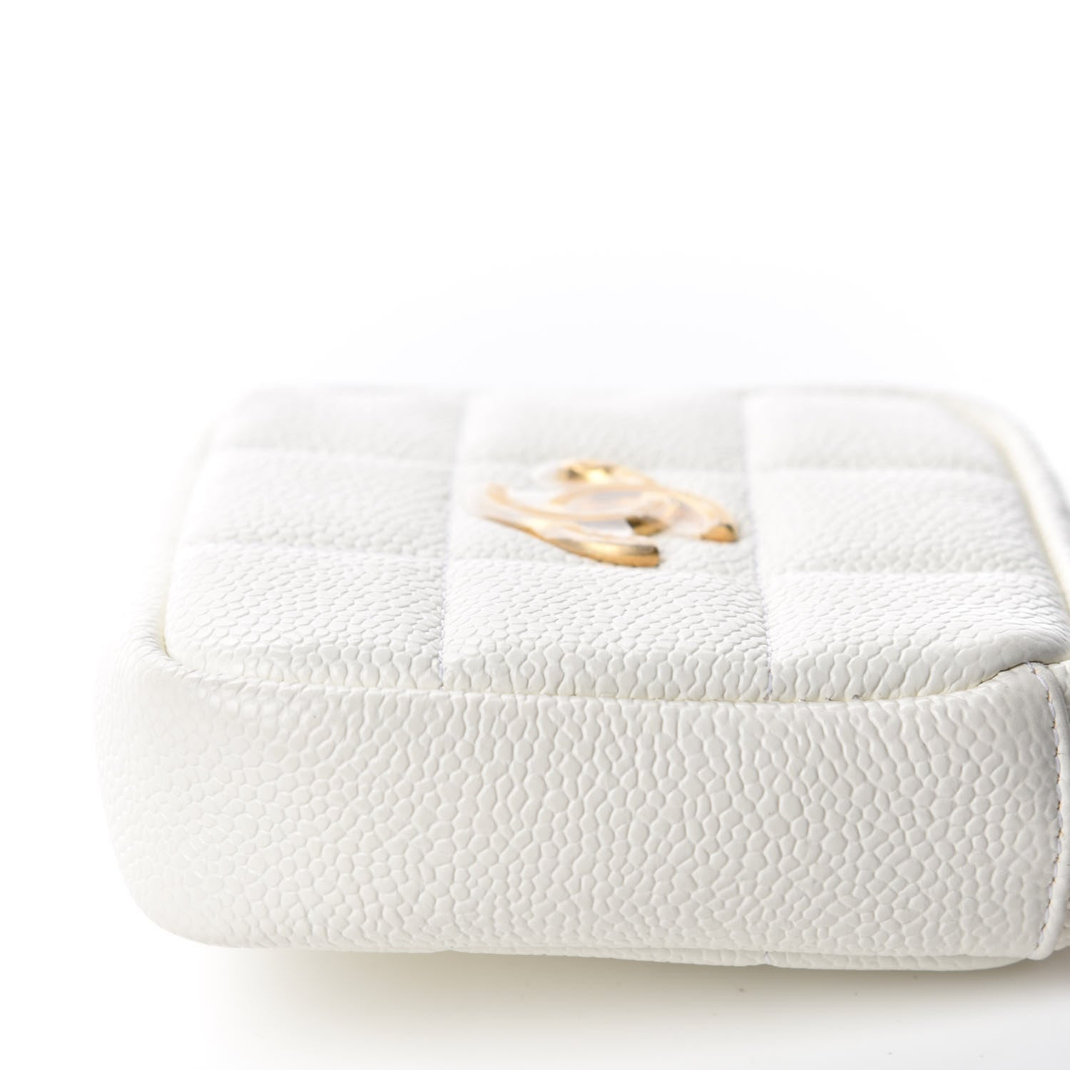Chanel Caviar Quilted Coin Purse Belt Bag White 7 of 11