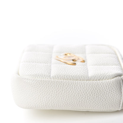 Chanel Caviar Quilted Coin Purse Belt Bag White 7 of 11