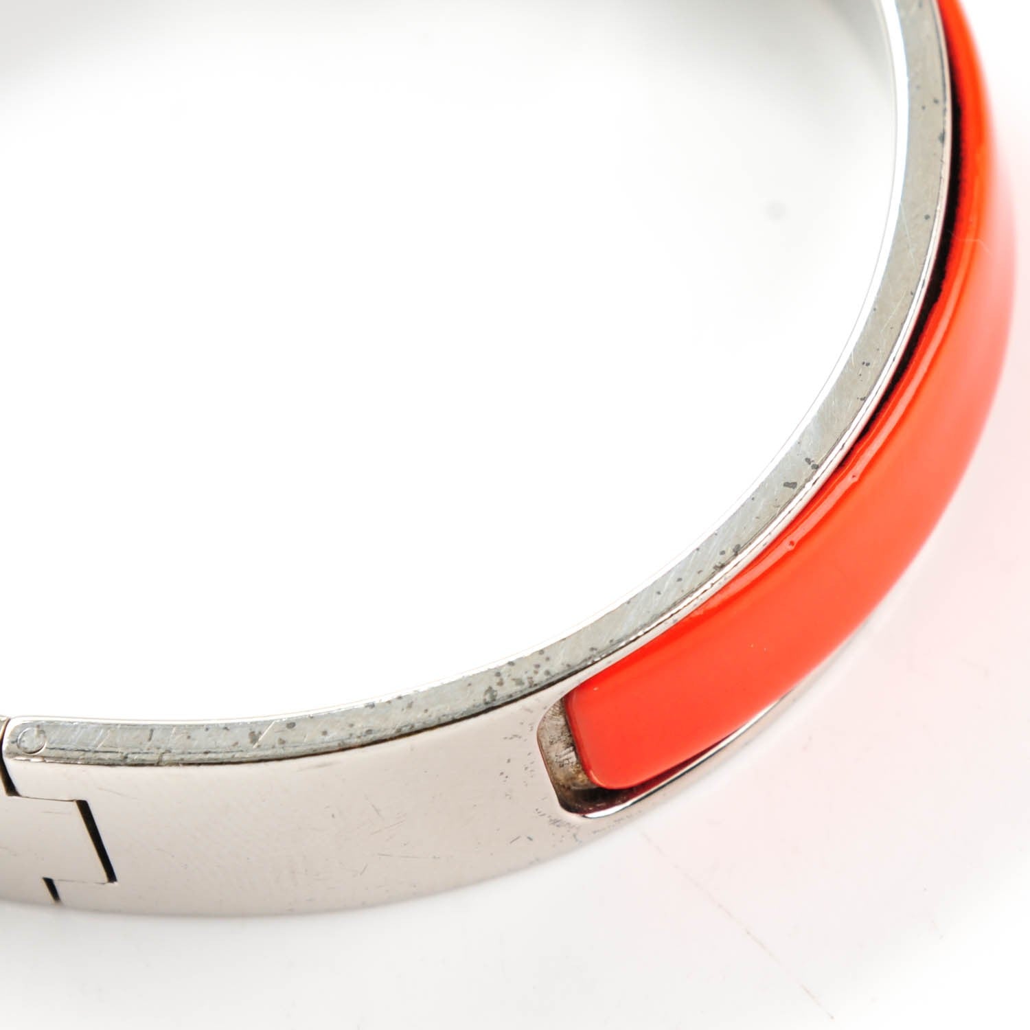 Hermes Enamel Narrow Clic Clac H Bracelet PM Orange 7 of 8