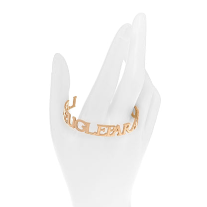 Gucci 18K Yellow Gold L'Aveugle Par Amour Cuff Bracelet 2 of 6