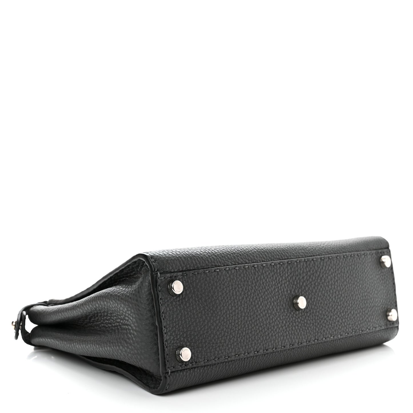 Cuoio Romano Selleria Bi-Color Medium Peekaboo Iconic Satchel Asfalto Latte