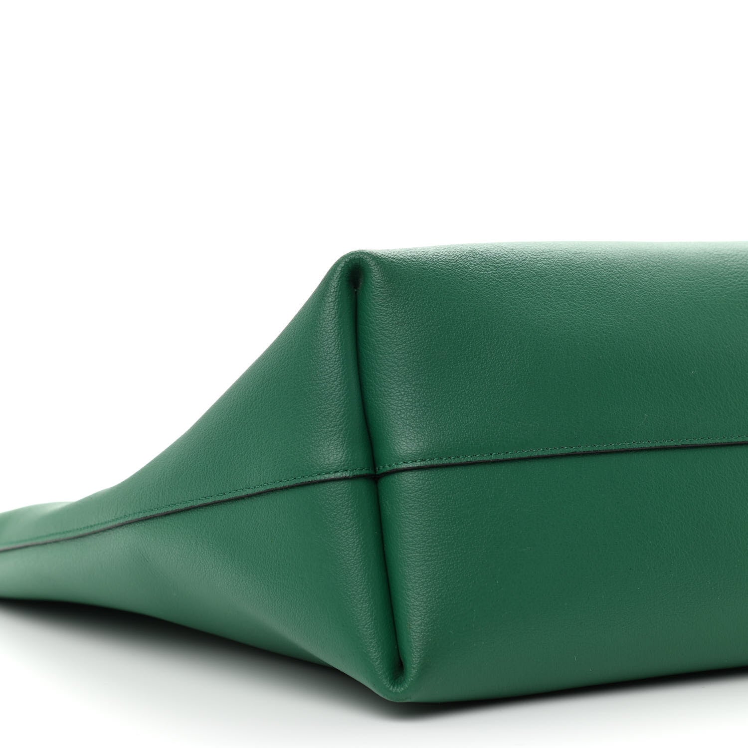 Saint Laurent Calfskin Large Shopping Tote Emerald Green 10 of 13