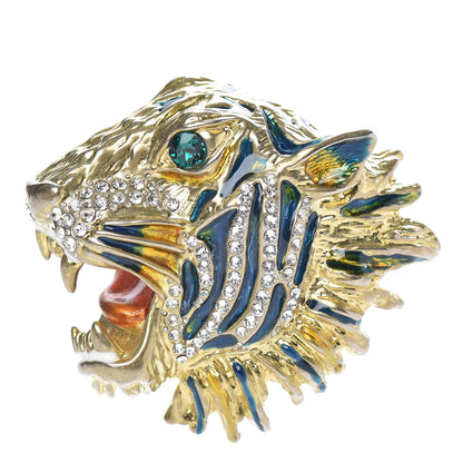 Gucci Metal Crystal Rajah Brooch Gold 1 of 4