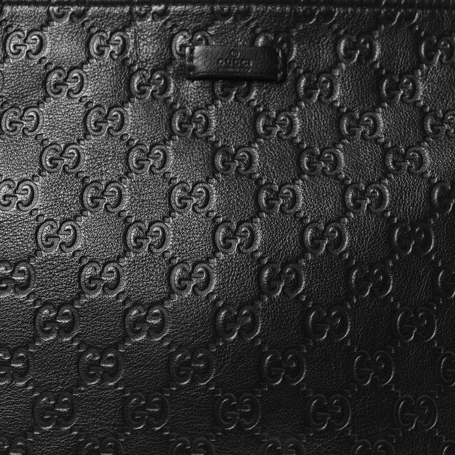 Gucci Guccissima Medium Flat Messenger Bag Black 8 of 10