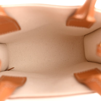 Celine Canvas Calfskin Mini Vertical Cabas Natural Tan 5 of 13