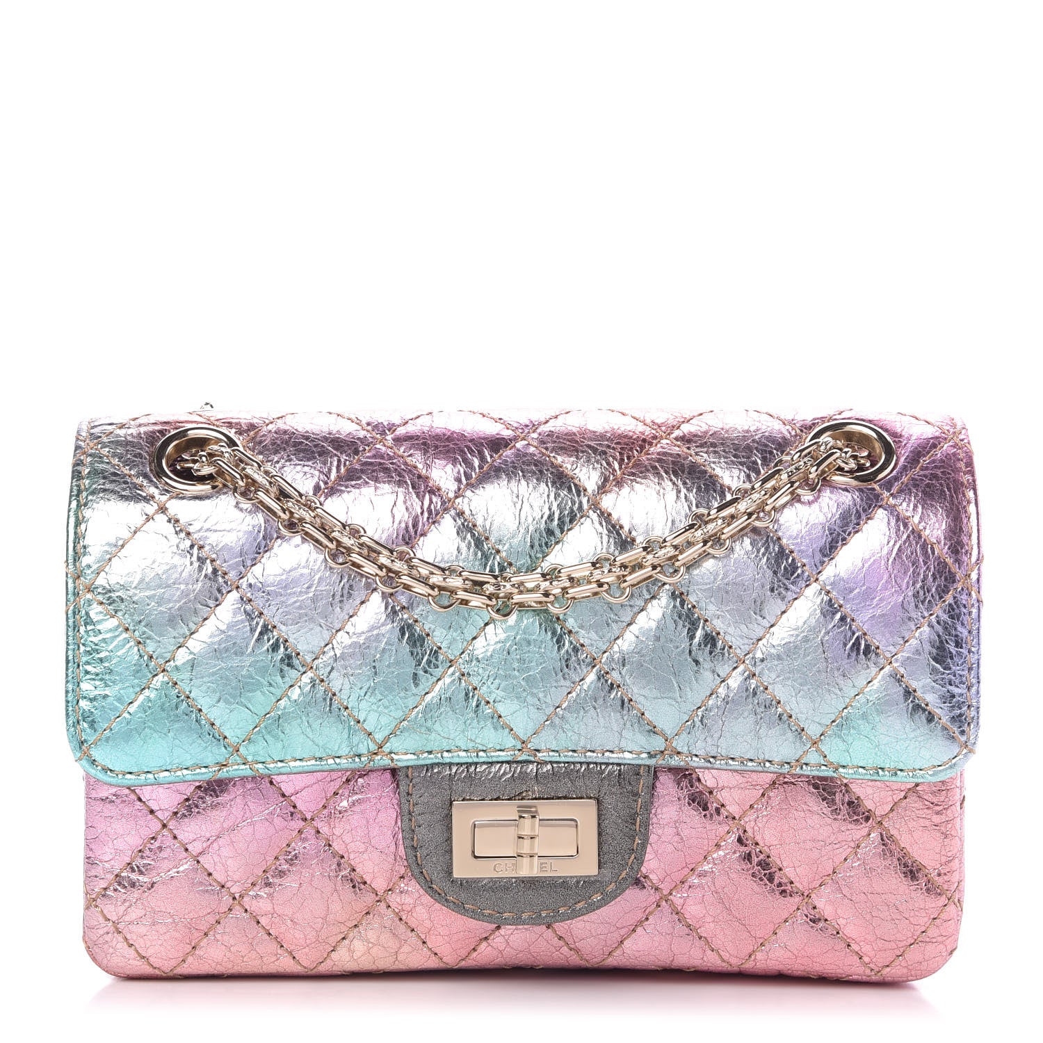 Chanel Metallic Goatskin Quilted Mini 2.55 Reissue Flap Multicolor 1 of 10