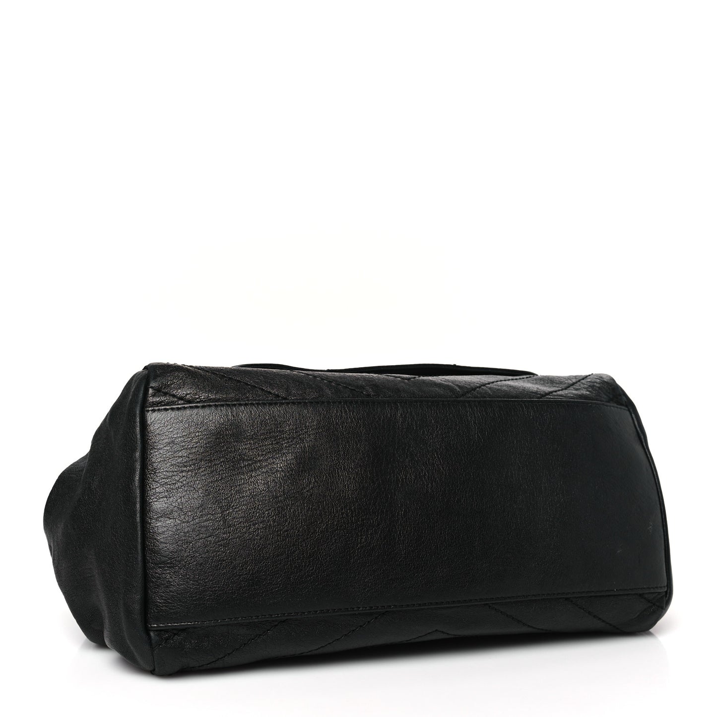 Vintage Lambskin Chevron Monogram Medium Nolita Black