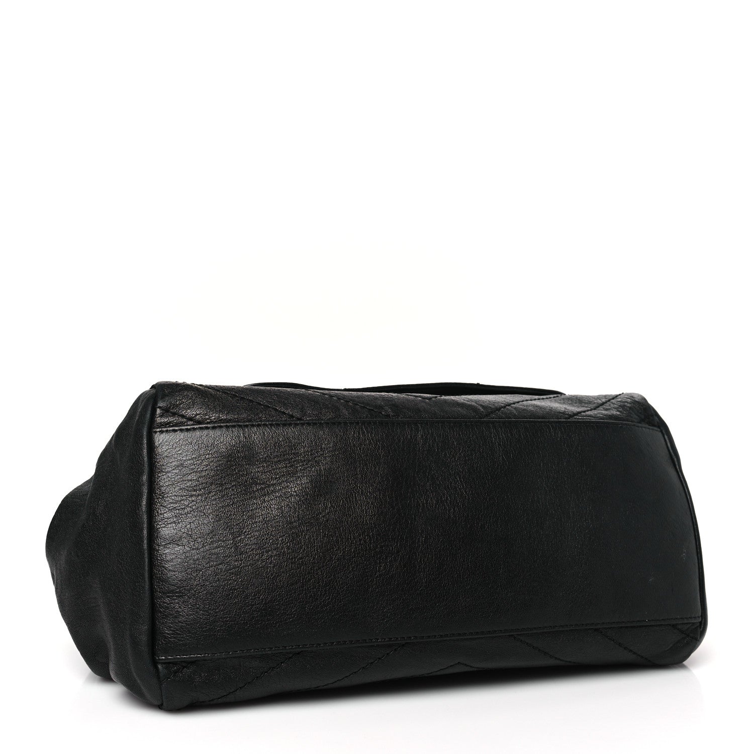 Saint Laurent Vintage Lambskin Chevron Monogram Medium Nolita Black 4 of 9