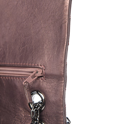 Chanel Metallic Aged Calfskin Quilted 2.55 Reissue 226 Flap Rose Fonce 10 of 13