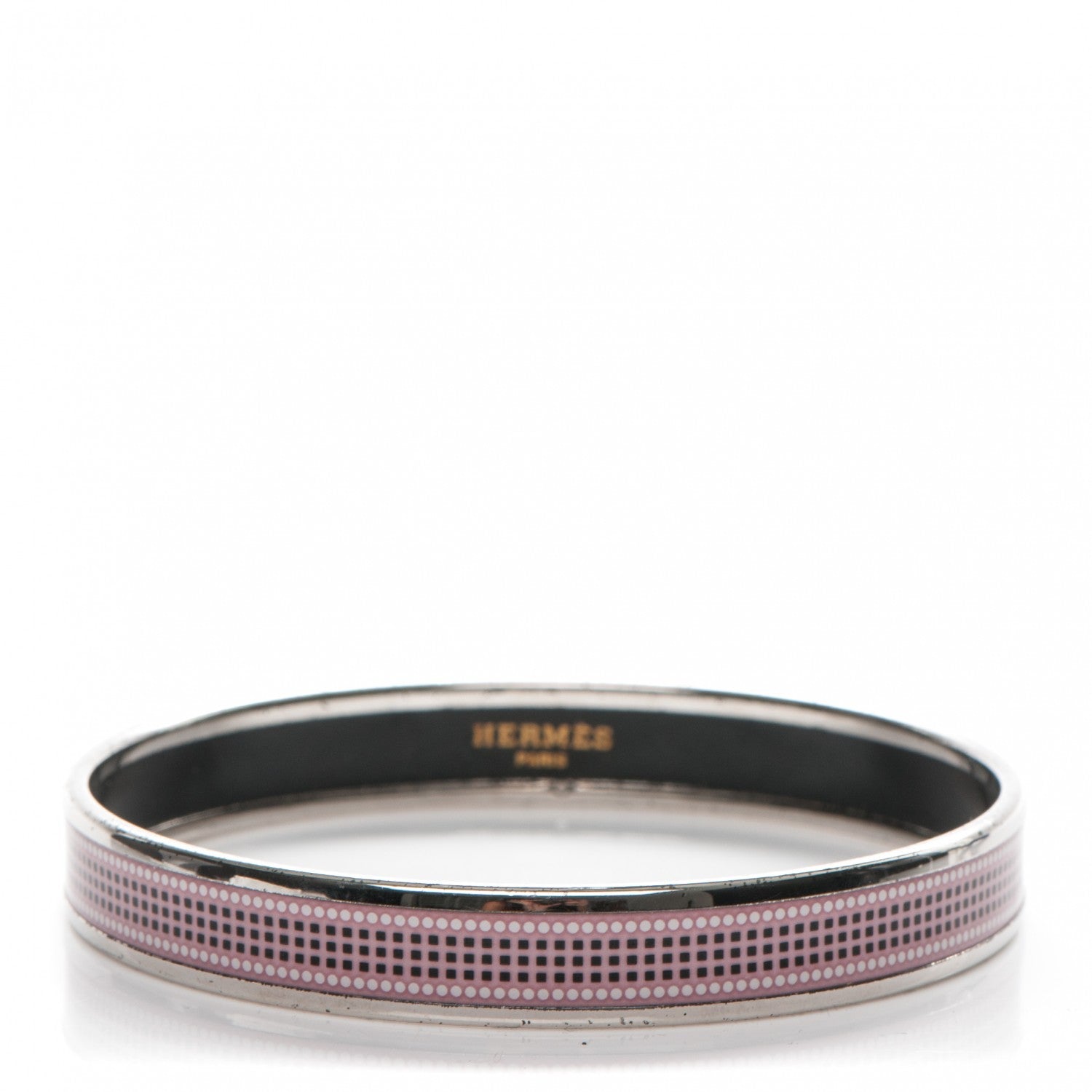 Hermes Enamel Printed Narrow Recherche H Bracelet 70 1 of 5