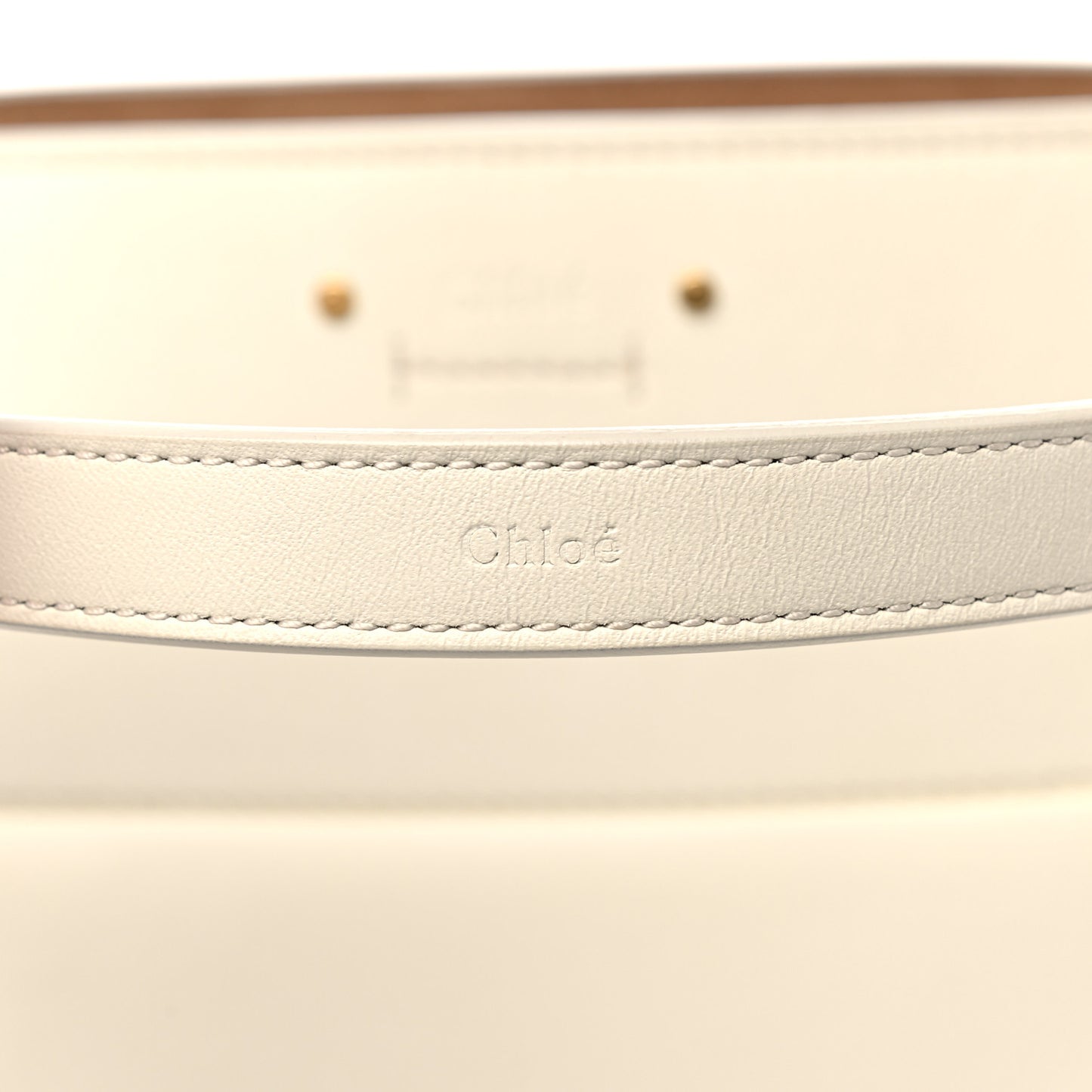 Smooth Calfskin Small Roy Bucket Bag Natural White