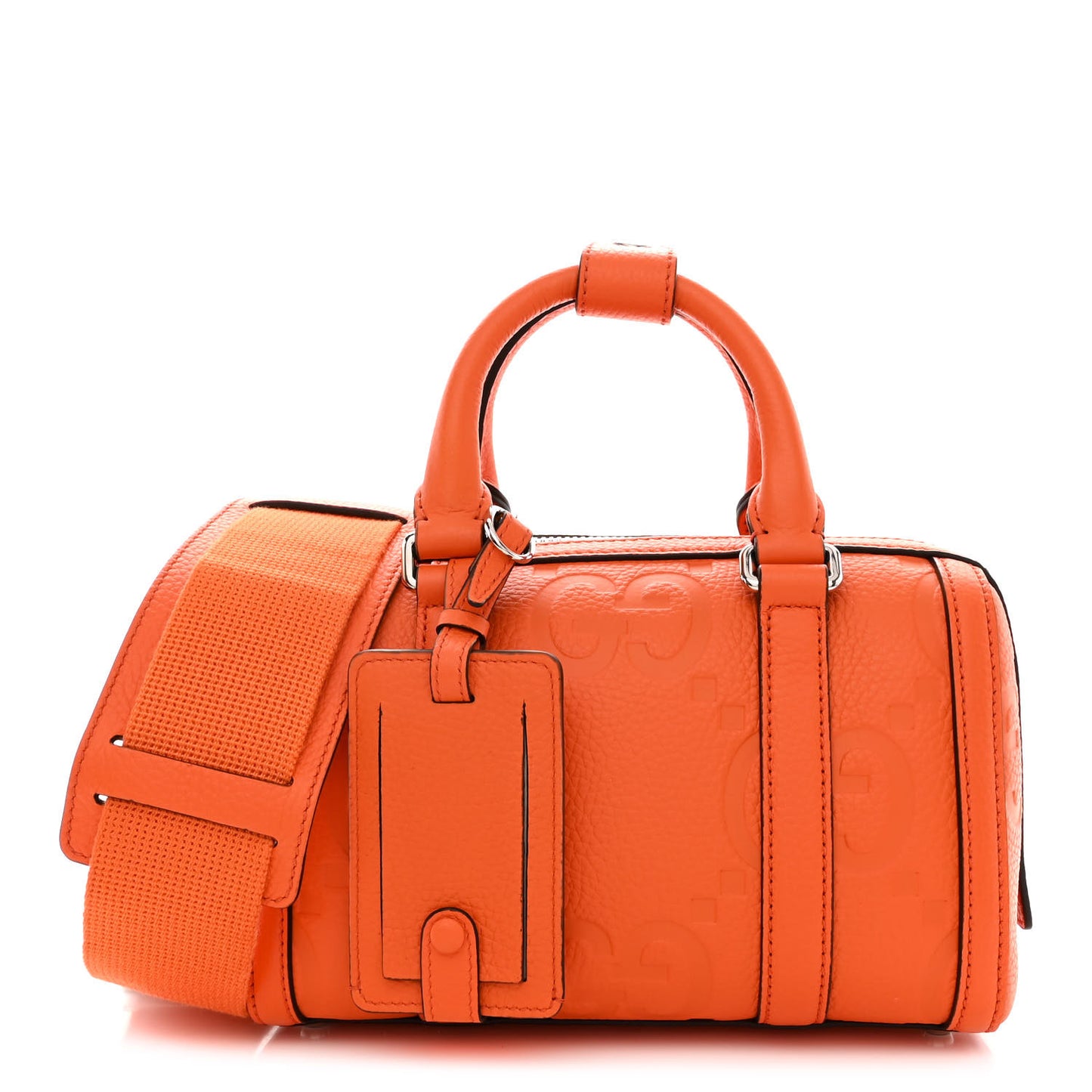 Piuma Calfskin Jumbo GG Embossed Mini Duffle Bag Good Orange