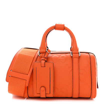 Gucci Piuma Calfskin Jumbo GG Embossed Mini Duffle Bag Good Orange 1 of 10