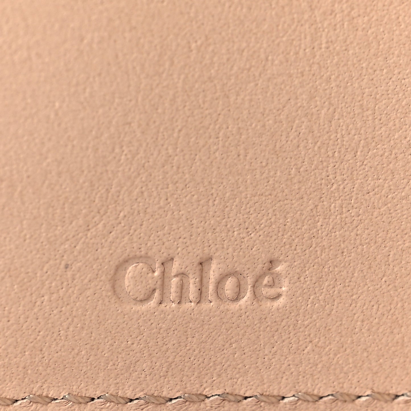 Calfskin Alphabet Trifold Wallet Blush Nude