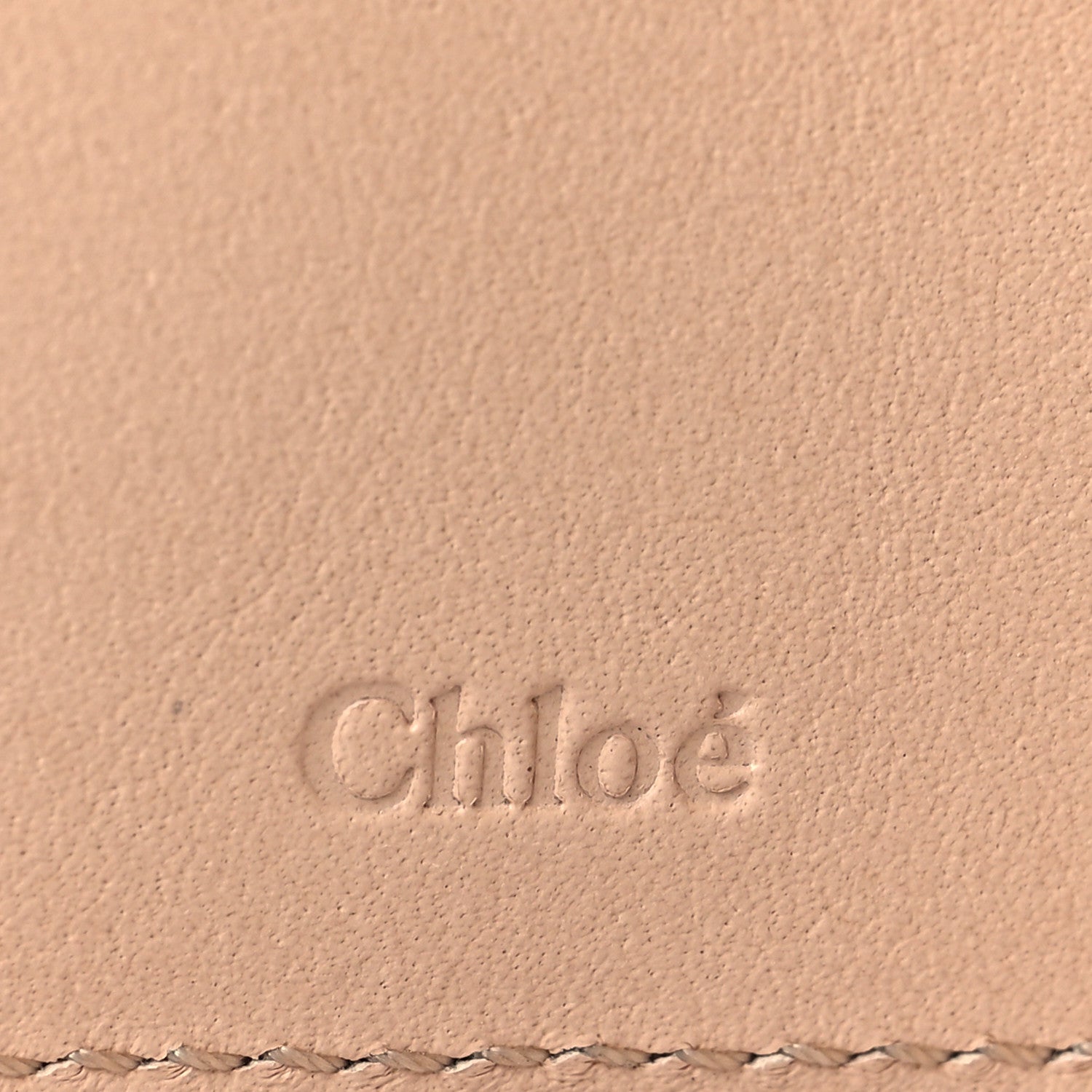Chloe Calfskin Alphabet Trifold Wallet Blush Nude 6 of 10
