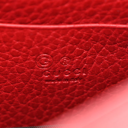 Gucci Dollar Calfskin Interlocking G Chain Wallet Red 6 of 9