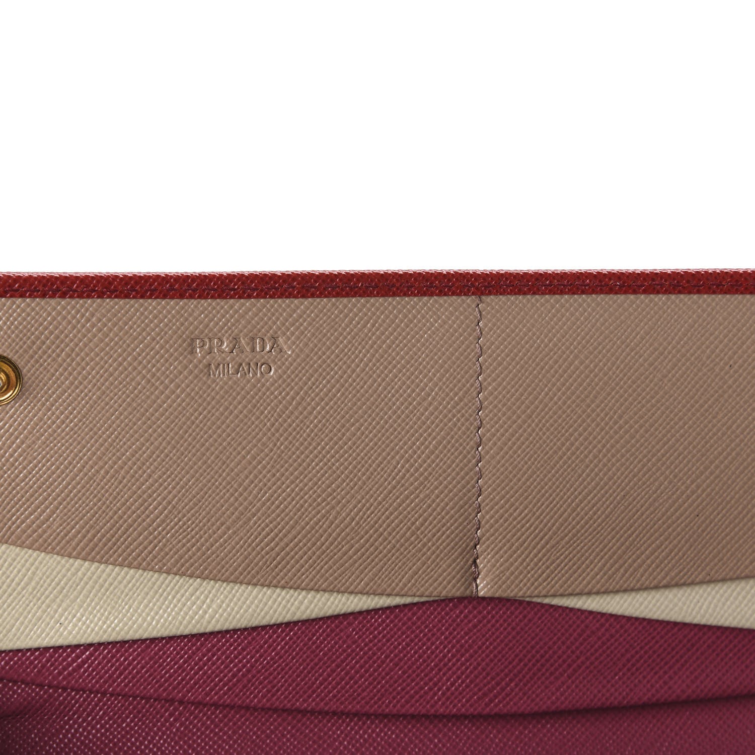Prada Saffiano Multicolor Continental Flap Wallet Fuoco Bruyere 8 of 14