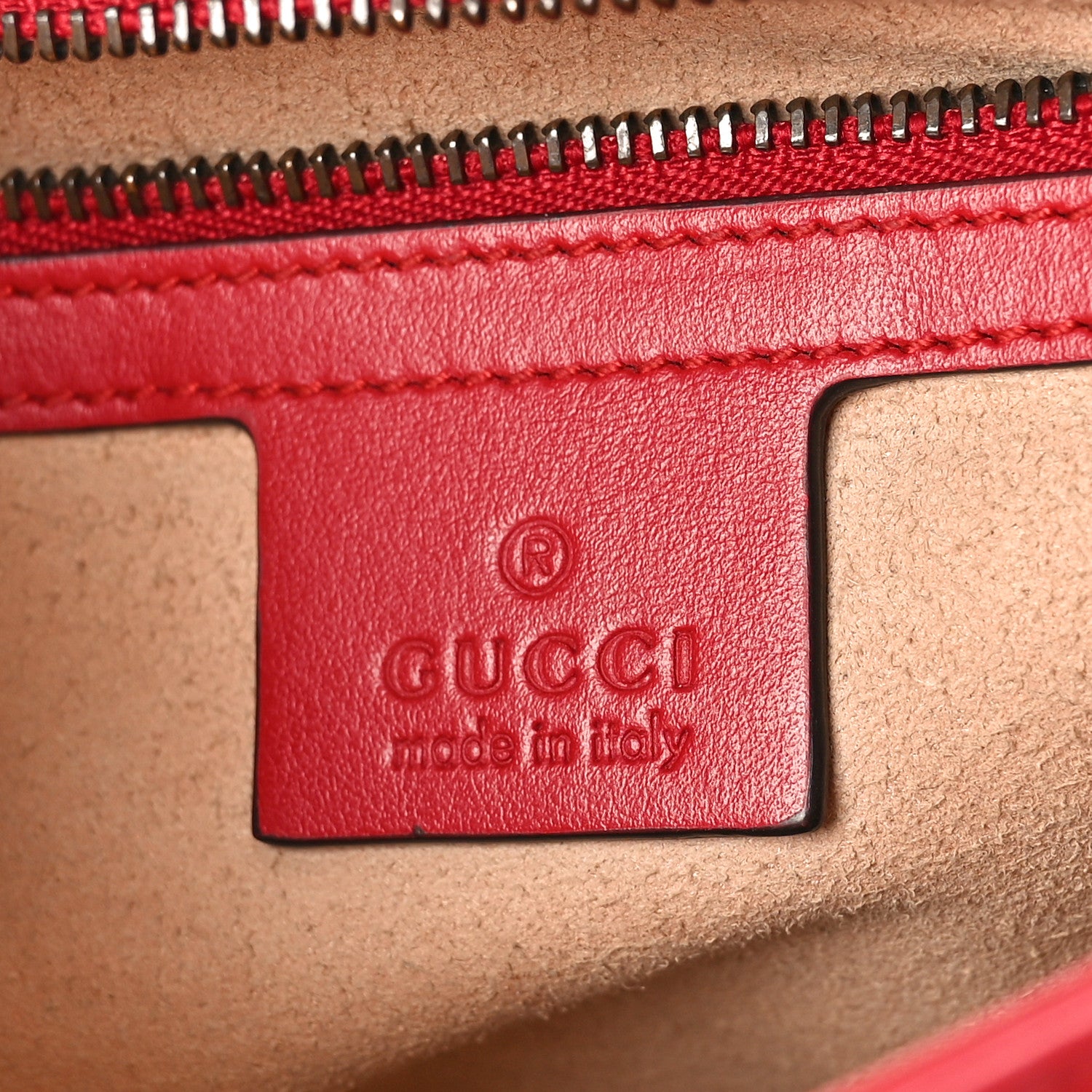 Gucci Calfskin Matelasse Small GG Marmont Shoulder Bag Hibiscus Red 6 of 10