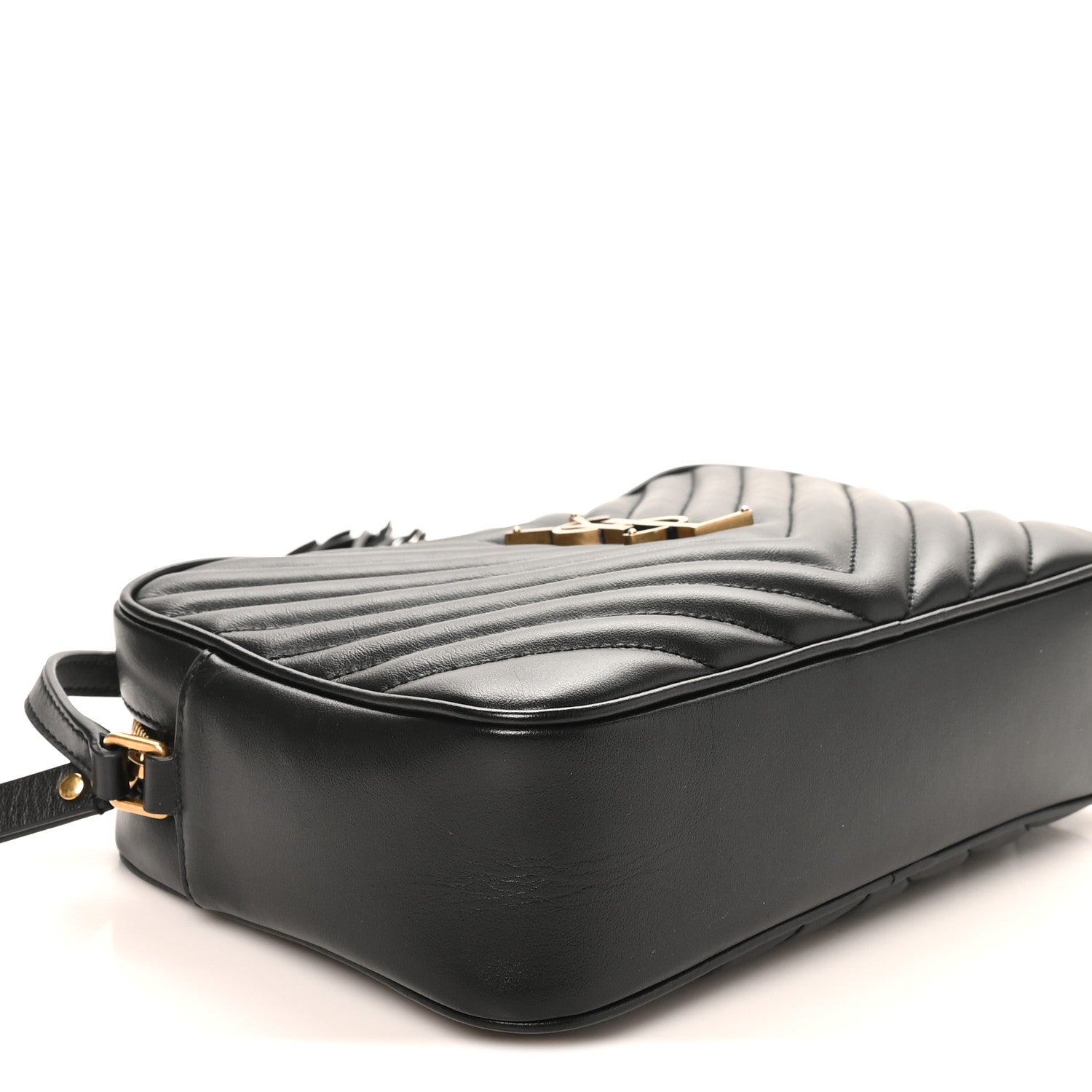Saint Laurent Calfskin Matelasse Monogram Lou Camera Bag Black 4 of 11