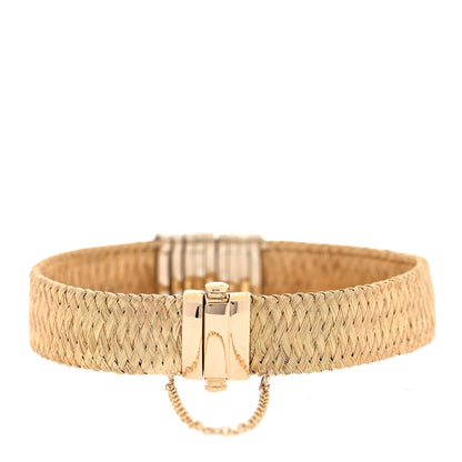Roberto Coin 18K Yellow Gold Diamond Wide Silk Mesh Bracelet 3 of 5