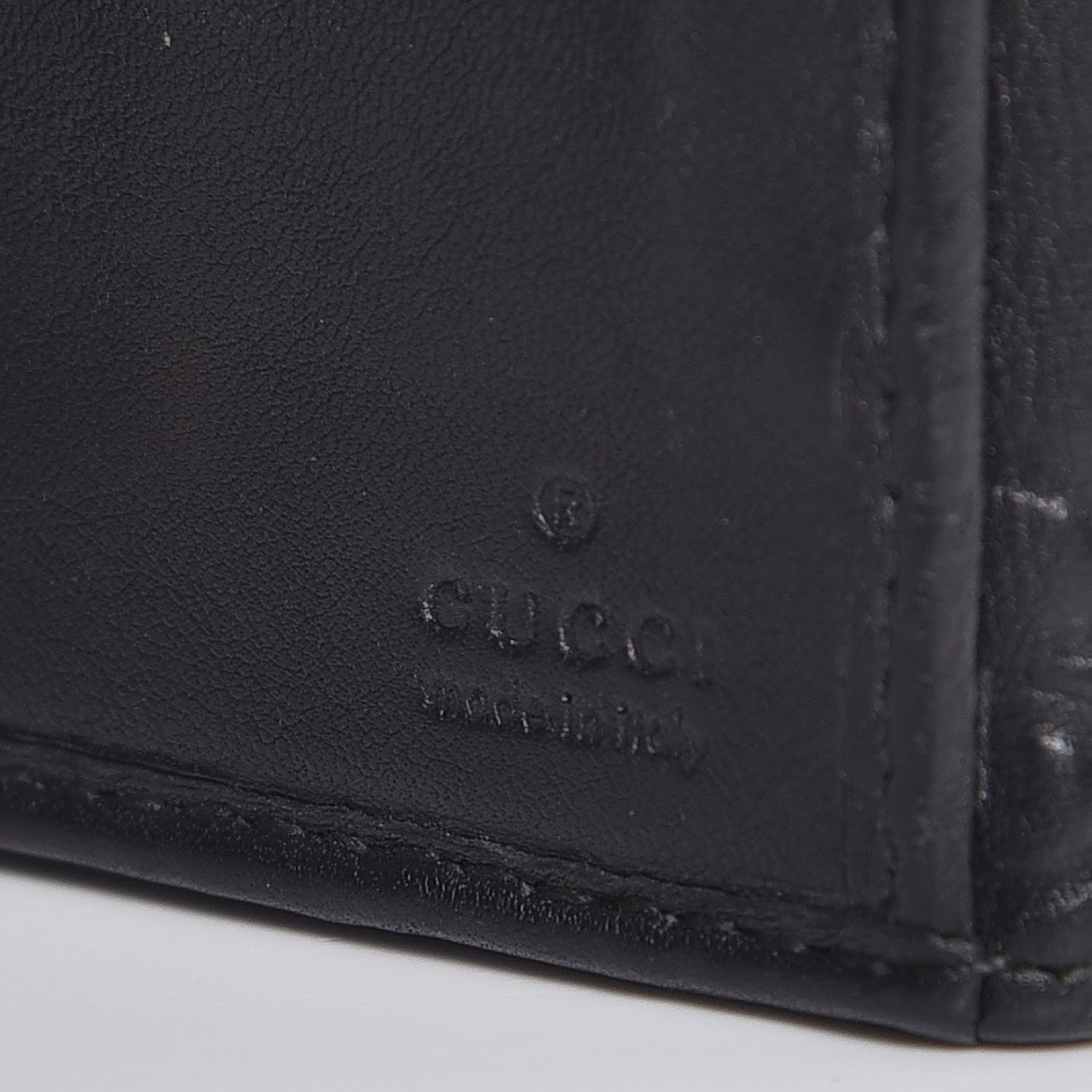 Gucci Guccissima Margaux Calfskin Icon Bar Continental Flap Wallet Black 6 of 7