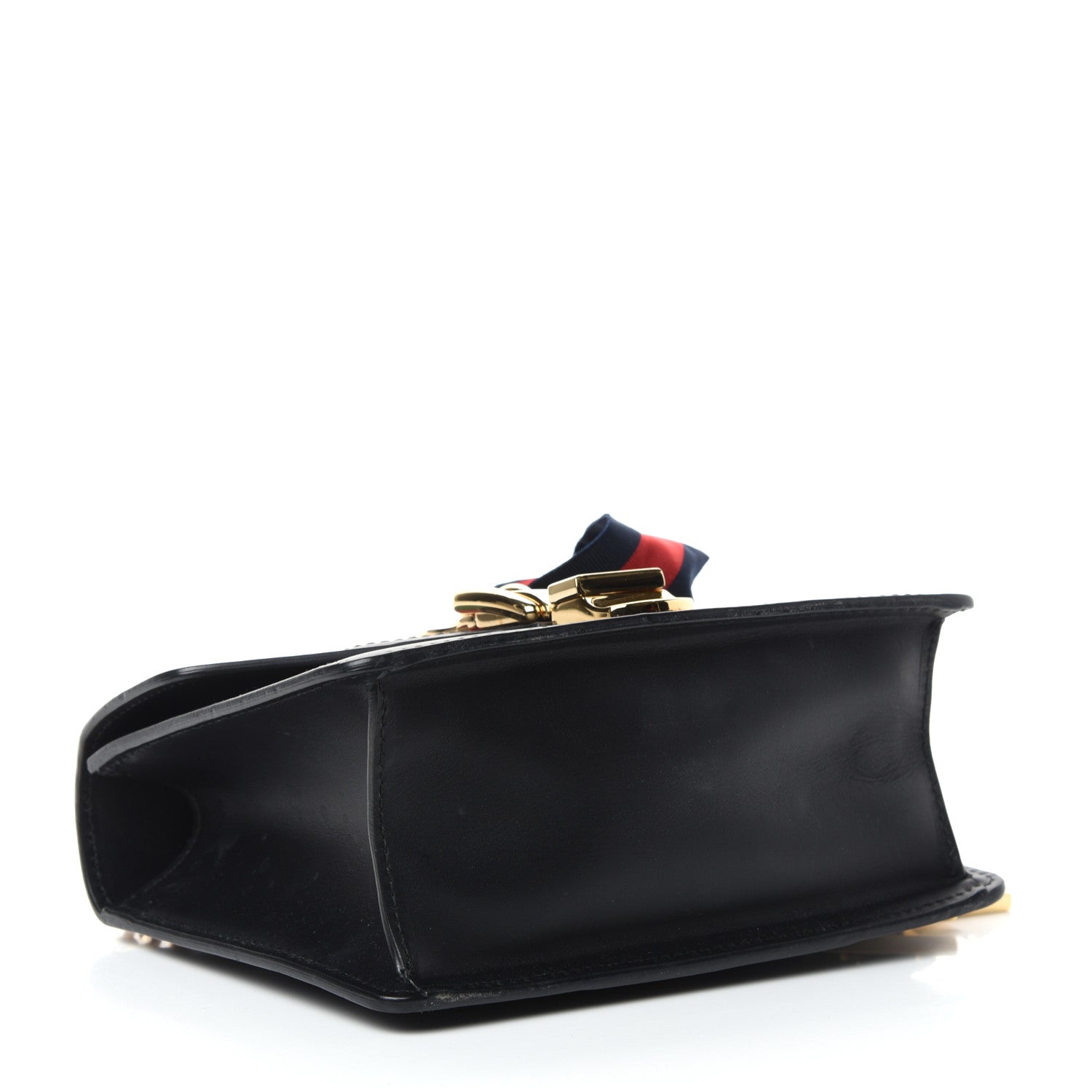 Gucci Calfskin Mini Sylvie Chain Shoulder Bag Black 4 of 11