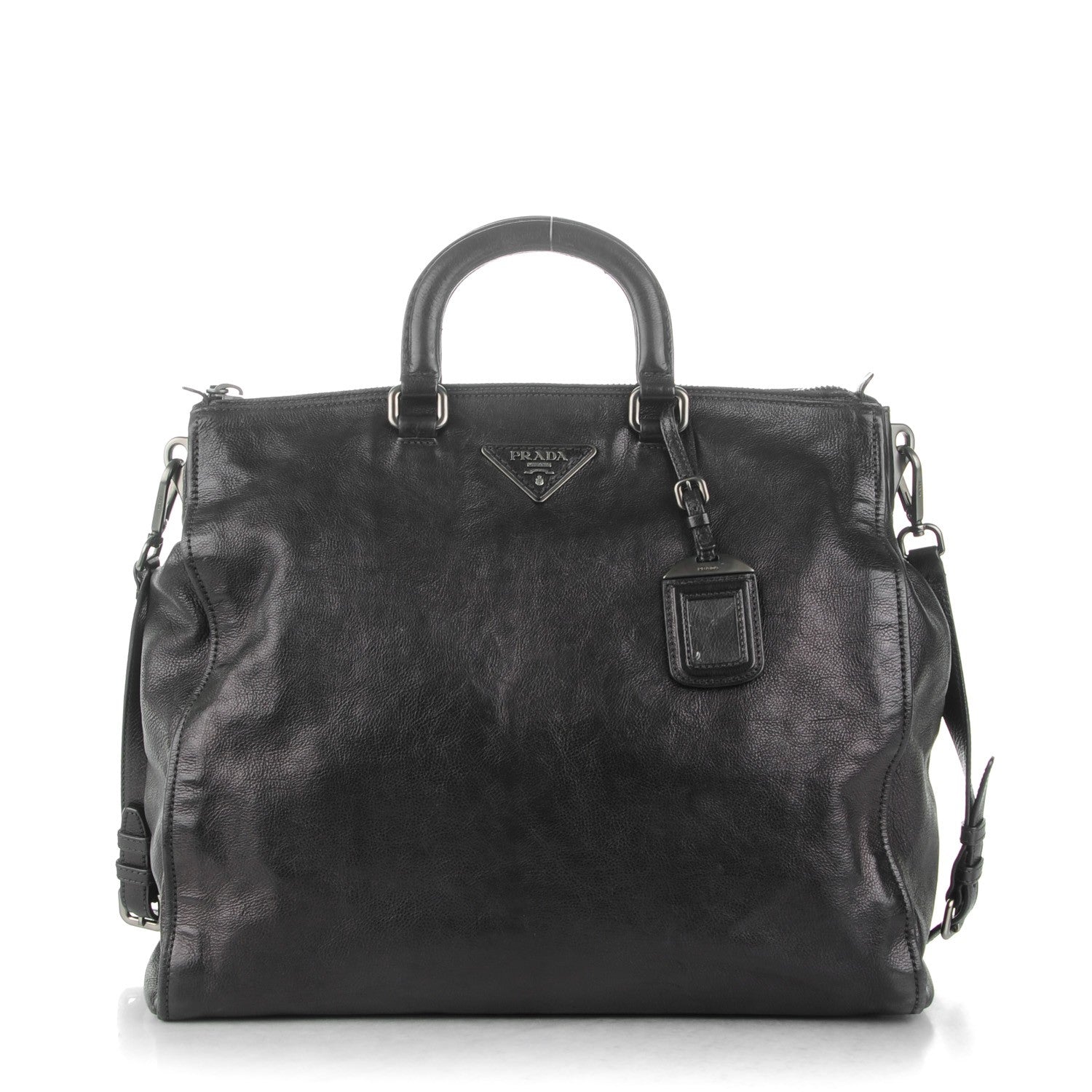 Prada Glace Calf Shopping Tote Nero Black 1 of 12