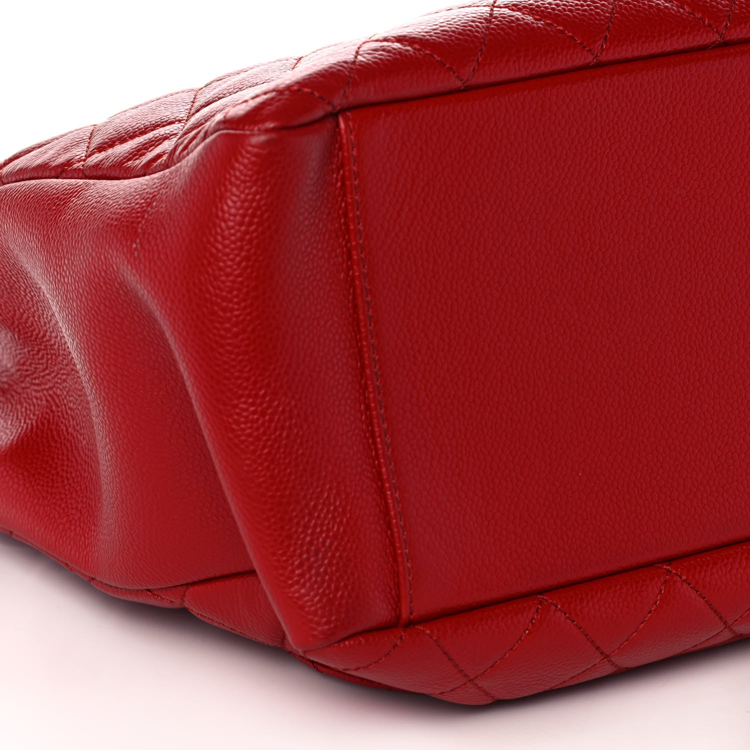 Chanel Caviar Quilted Grand Shopping Tote GST Red 9 of 10