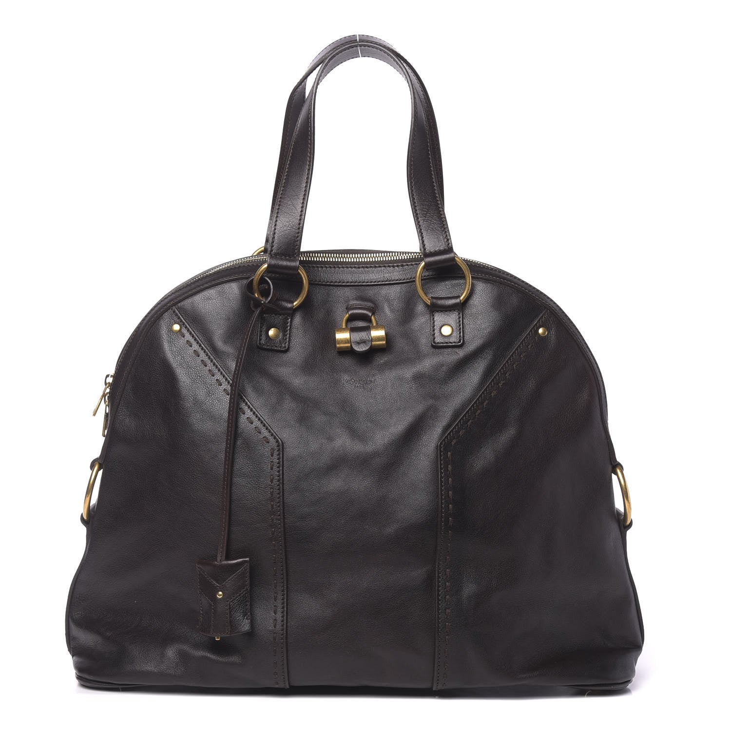 Saint Laurent Calfskin Oversized Muse Brown 1 of 10