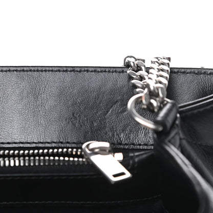 Saint Laurent Calfskin Y Quilted Monogram Medium Loulou Chain Satchel Black 13 of 15