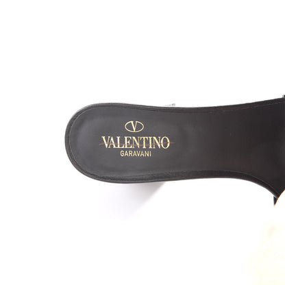 Valentino Garavani Grainy Cowhide VLogo 45mm Slide Sandals 36 Black 7 of 9