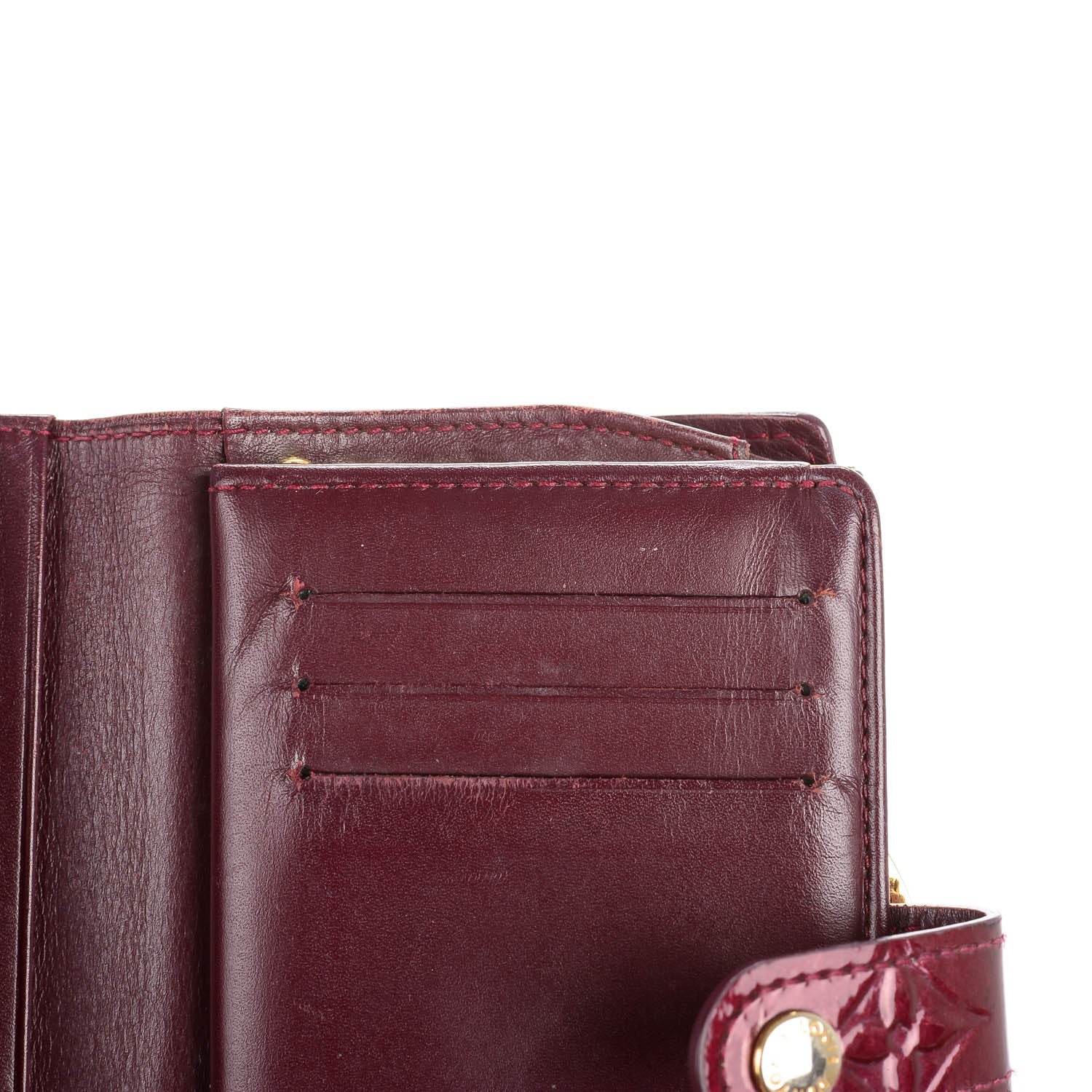 Louis Vuitton Vernis French Purse Wallet Rouge Fauviste 2 of 12