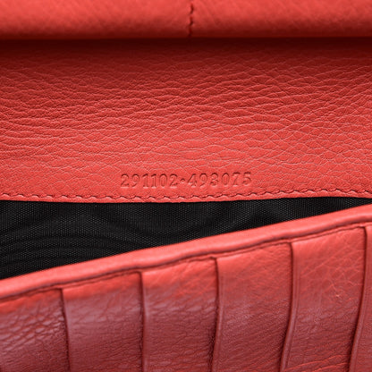 Gucci Pebbled Calfskin Soho Zip Around Wallet Coral 6 of 12