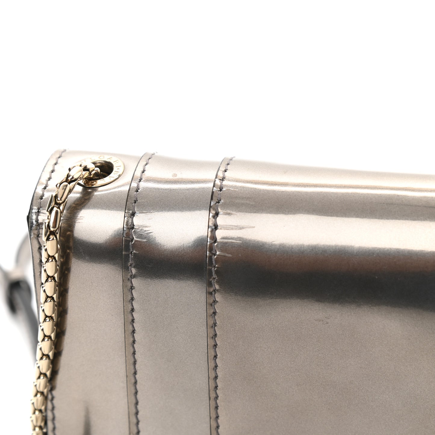 Metallic Serpenti Forever Small Shoulder Bag Silver