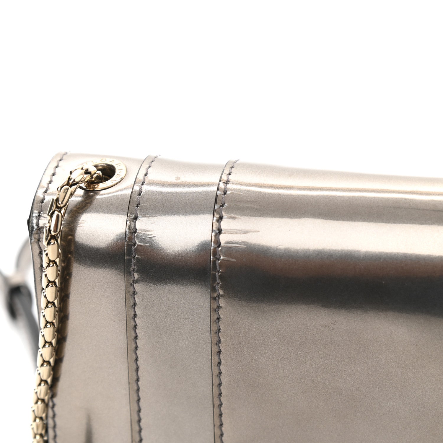Bulgari Metallic Serpenti Forever Small Shoulder Bag Silver 13 of 13