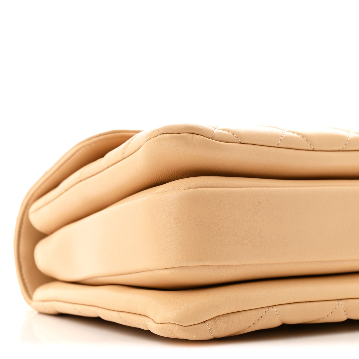 Lambskin Quilted Medium Trendy CC Flap Dual Handle Bag Beige