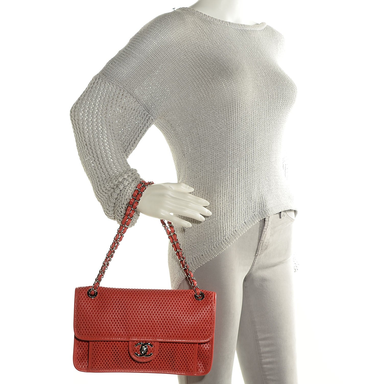 Chanel Perforated Calfskin Up In The Air Flap Red 2 of 8
