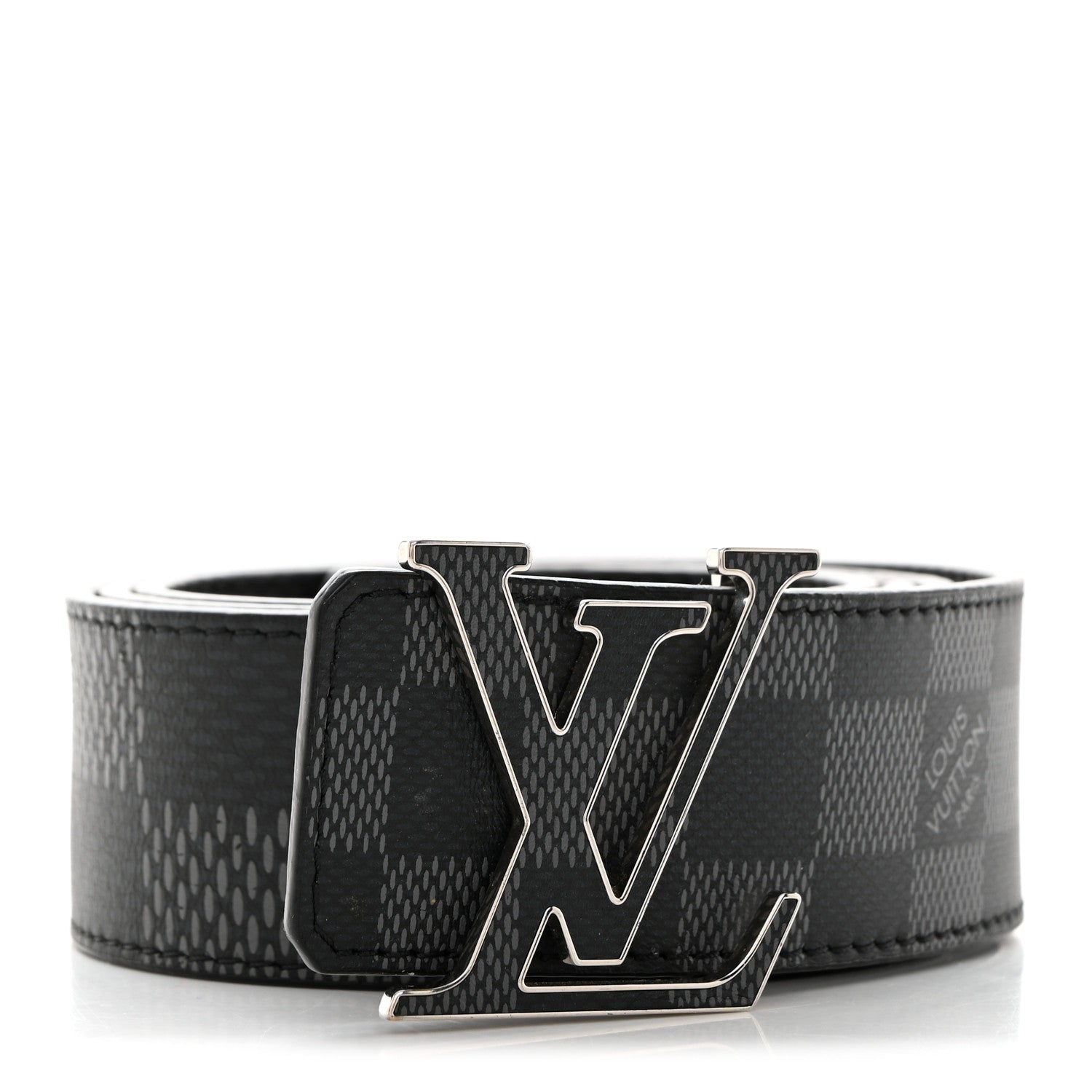 Louis Vuitton Damier Graphite Damier Infini 40mm LV Initiales Reversible Belt Onyx Black 90 36 1 of 8