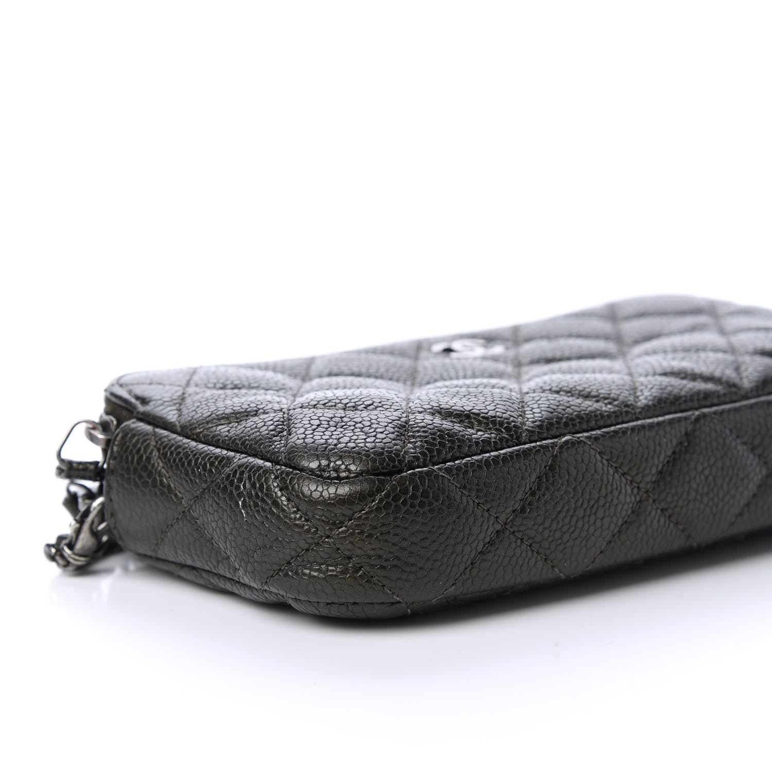 Chanel Caviar Quilted Small Clutch With Chain Dark Charcoal 6 of 12