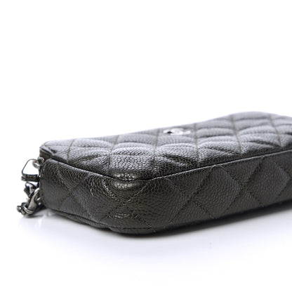 Chanel Caviar Quilted Small Clutch With Chain Dark Charcoal 6 of 12