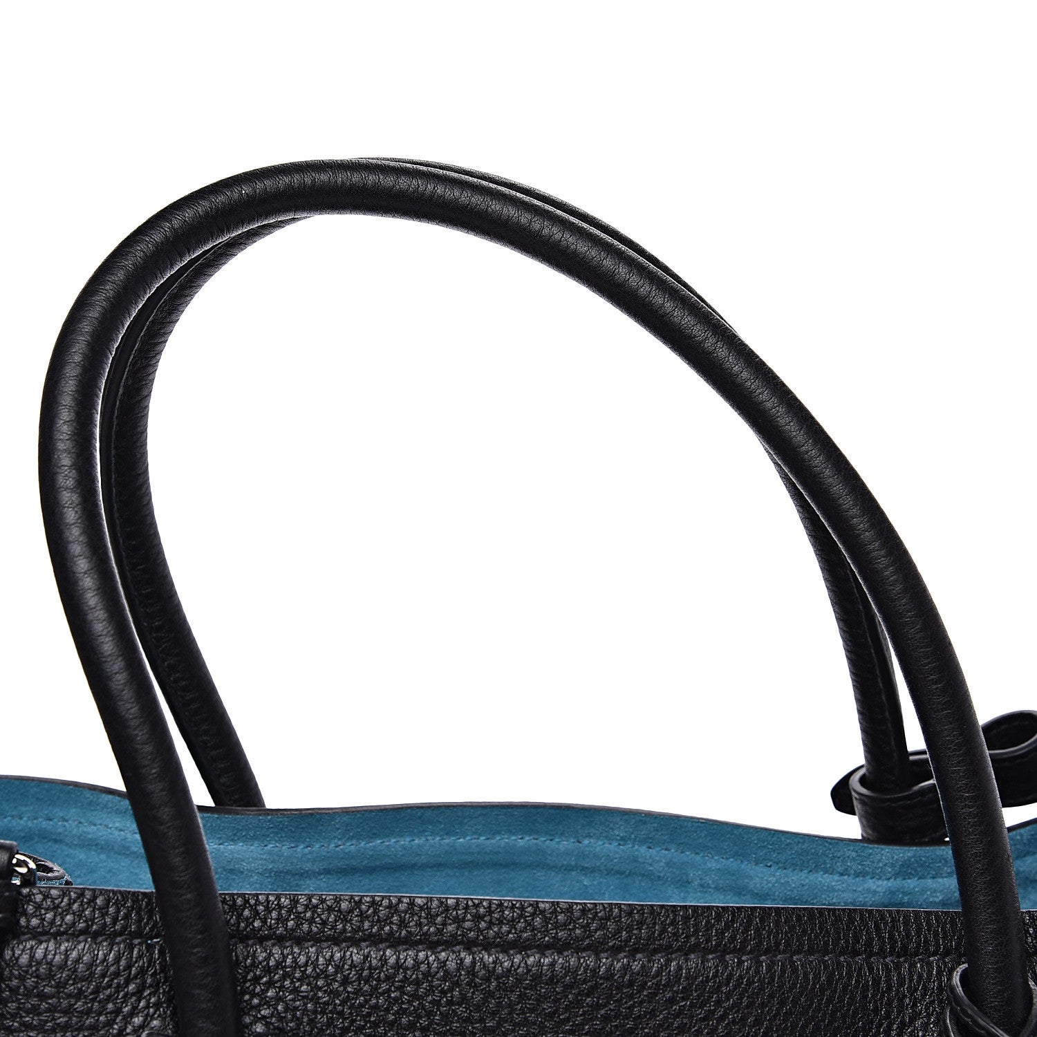 Prada Vitello Daino Medium Double Bag Black Celeste 11 of 11