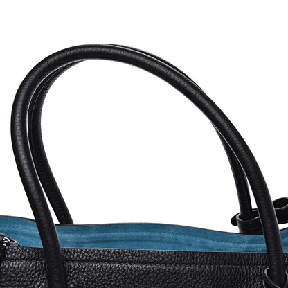 Prada Vitello Daino Medium Double Bag Black Celeste 11 of 11