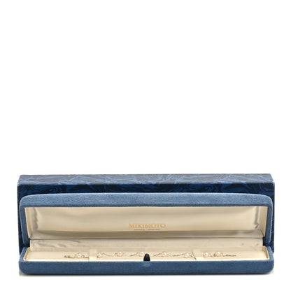 Mikimoto 18K White Gold 5.2-5.4mm Akoya Pearl Station Bracelet 5 of 5
