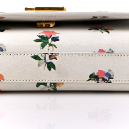 Saint Laurent Calfskin Prairie Flower Printed Small Classic Monogram Kate Satchel White 12 of 15