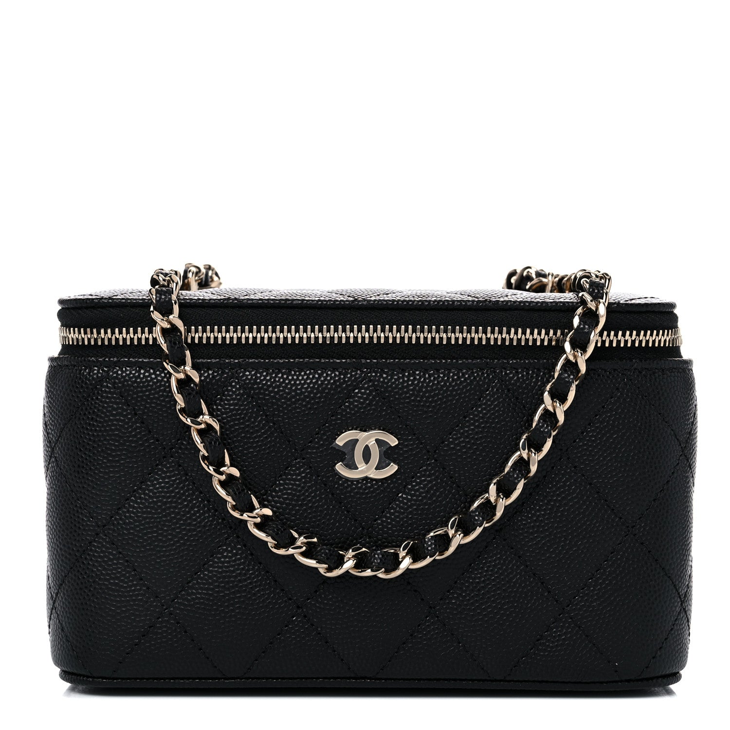 Chanel Caviar Quilted Small Vanity Case With Chain Black 1 of 10