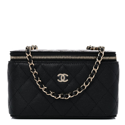 Chanel Caviar Quilted Small Vanity Case With Chain Black 1 of 10