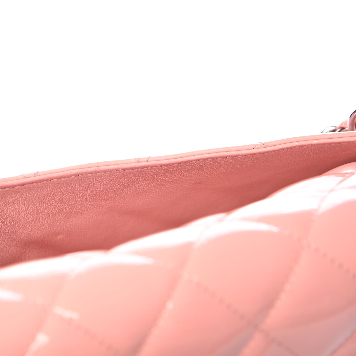 Chanel Patent Quilted Jumbo Double Flap Pink 15 of 23