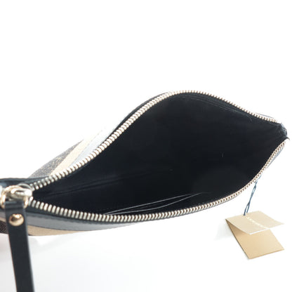 Burberry Mega Check Peyton Crossbody Clutch Bag Black 5 of 8